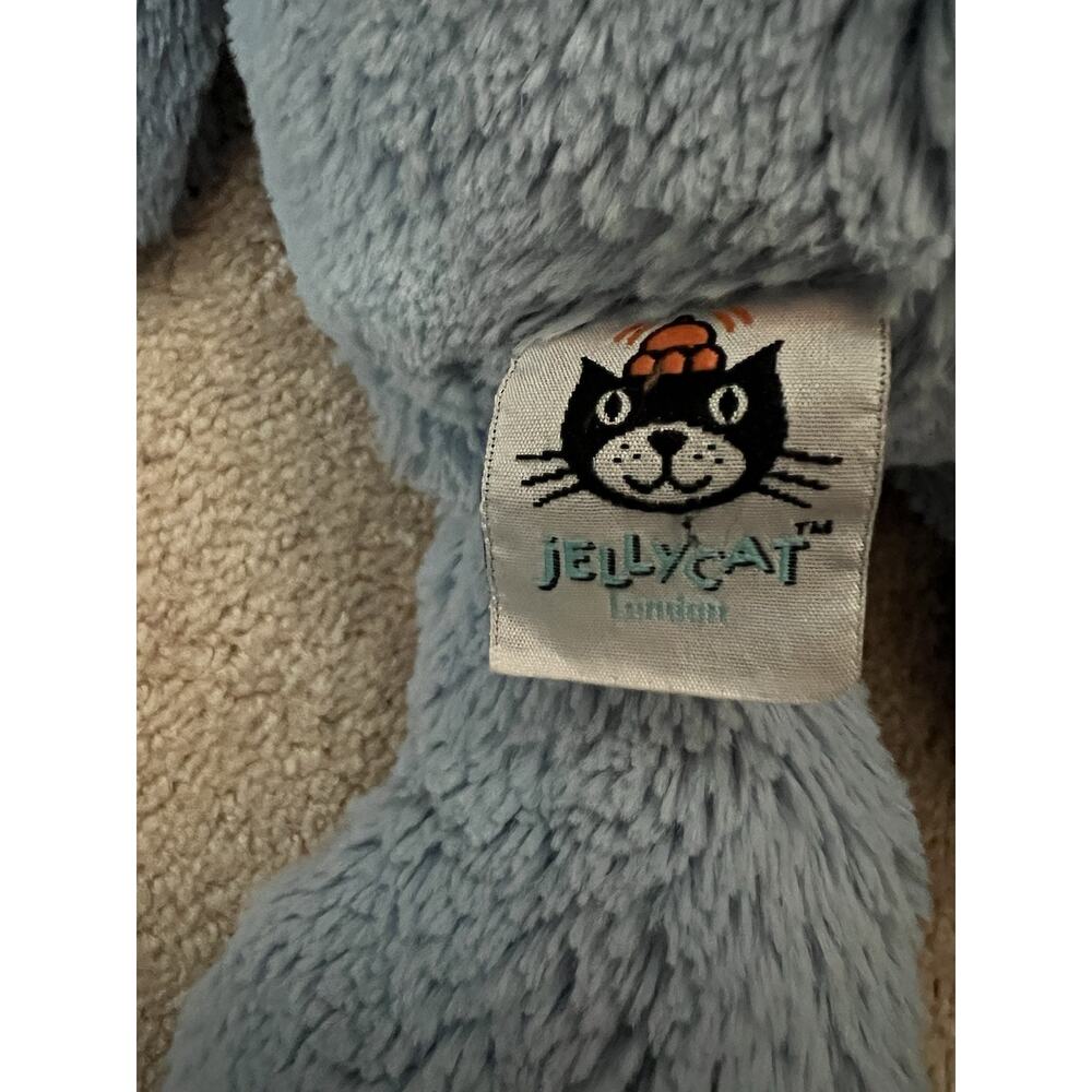 Retired Jellycat Elephan Medium Blue Soft Toy Plush 12 in - Picture 6 of 8